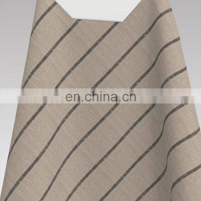 Best Selling Factory Direct Supply Linen Rayon Fabric Yarn Dyed Stripes For Garments photo-4