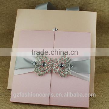 Korean Style Luxury Wholesale Wedding Invitations Silk Boxes