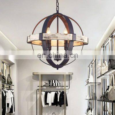 Wholesale Farmhouse Chandelier Led Round Black Painting Modern Chandelier Pendant Light Ceiling Fixture photo-5