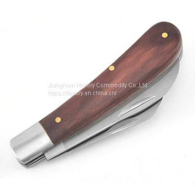 Free Sample 3cr13 Double Stainless Steel Blades Garden Outdoor Folding Grafting Knives photo-5