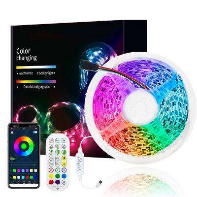 Factory Price Gaming Room Decoration Tv Backlight light 5M 5v 5050 Waterproof Flexible Led Light Strip with remote control