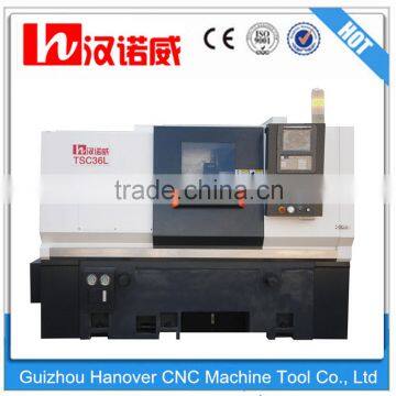 TSC36L High Quality Precision Slant Bed CNC Lathe Machine for sale with 6'' hydraulic chuck 8 station tool turret