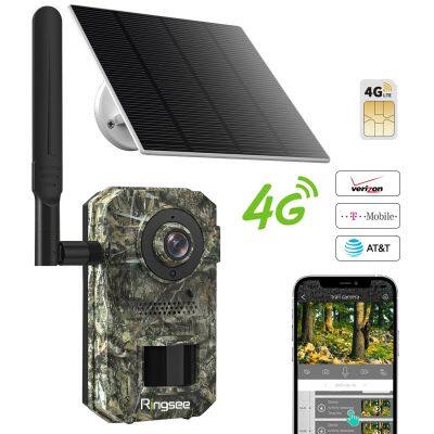 AI Motion Detection 4G Outdoor Forest Solar Hunting Camera WIFI Wildlife Trail Camera Digital Night Vision Hunting Camera