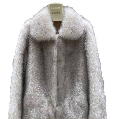 Winter's New Divine Girl Faux Fox Fur One-piece Fur Coat for Women, Eco-friendly Fur With a High-end Feel photo-3