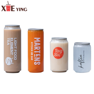 Factory Wholesale Price Disposable Transparent Bubble Tea Coffee Pet Cans Plastic Juice Bottles Pet Cans for Beverage photo-2