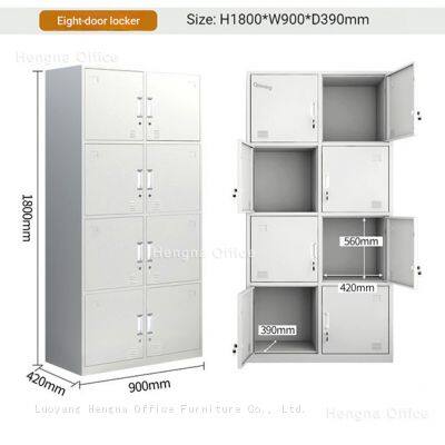 Commercial Professional Separate Type 2-Layer Steel Locker | New Moisture-Proof Metal Cabinet | with Adjustable Shelves