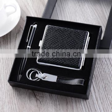 hot selling souvenir gift set keychain name card holder ball pen