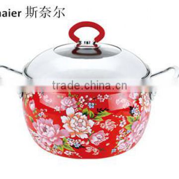 Popular enamel pot with full decals