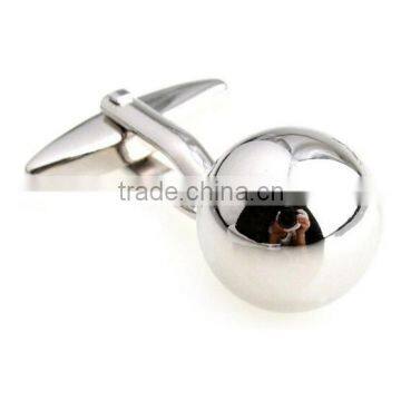 Fashion Men's Stainless Steel Ball Sphere Round Cufflinks