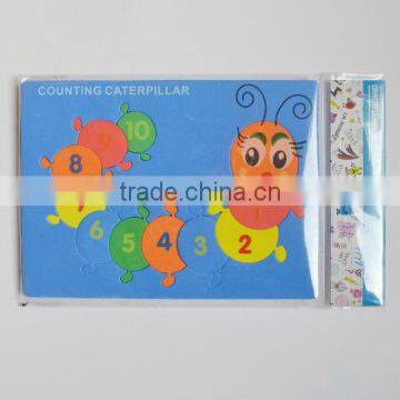 Hot Sell Counting Caterpillar DIY EVA Foam Puzzle for Kids