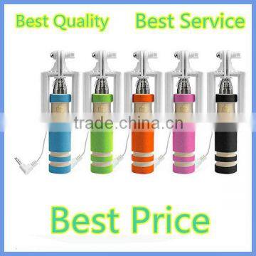 Best Price High Quality Flexible Tripod Type and Aluminum Material cable Monopod Bluetooth Selfie Stick for iphone6