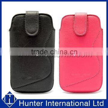 Soft S Line Leather Pull Up Pouch For iPhone6G
