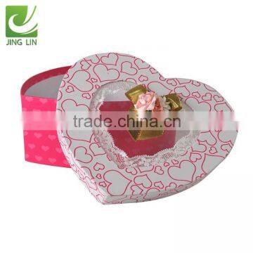 Custom heart shape candy paper box with clear window