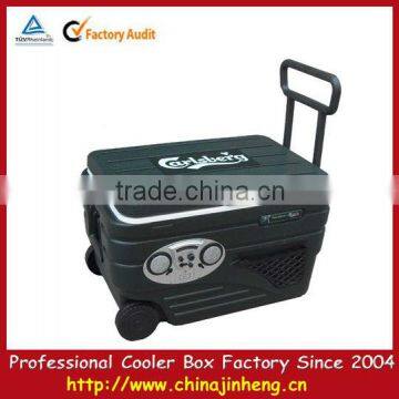 Plastic mobile cooler box