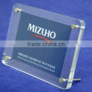 Promotional transparent picture frame