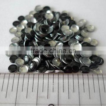 Rhinestuds Hot Fix Iron on round 3mm black, Heat Press Studs Iron on