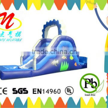 Inflatable water slide kids backyard slide with climbing wall and pool