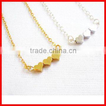 925 sterling silver 8mm heart bead necklace