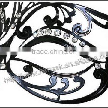 Tastefully Women's Swan Metal Filigree Laser Cut Christmas Carnival Mask photo-2