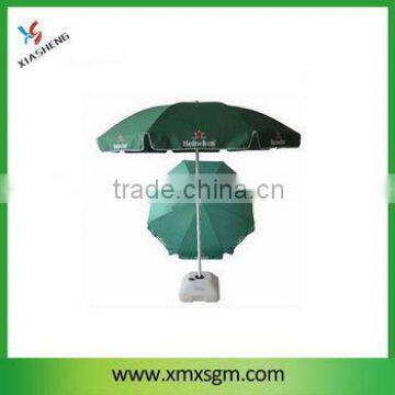 Printed Advertising Outdoor Beach Umbrella with Plastic Base