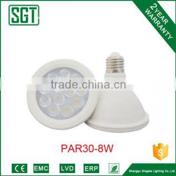 new design led bulbs E27 led par30 8w 2 years warranty