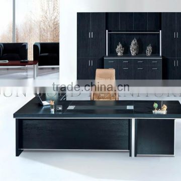 Modern popular office furniture, Black wooden executive desk,classic office desk design (SZ-OD060)