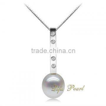 925 Silver Pendant with 8.5-9mm Freshwater Pearl