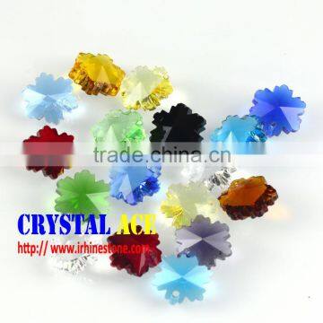 Colors Sparkly Snowflake crystal beads, plum glass unfoil beads for DIY decoratiing