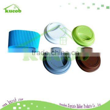 colorful silicone cup holder and cup lids