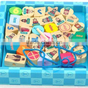 New Product Wholesale Kids Beads Game OEM Solid Wood Beads Game for Child EZ3015 photo-3