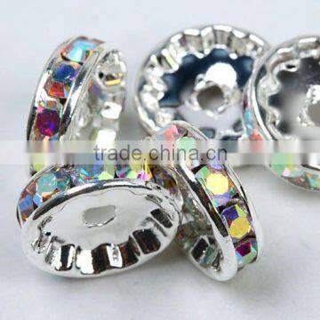 Big Mixed Color Loose crystal rhinestone spacer beads, for Necklace bracelet Jewelry Making