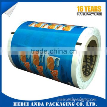 cookie plastic packaging roll film/ cookie bags packaging material/cookie wrapper plastic roll film