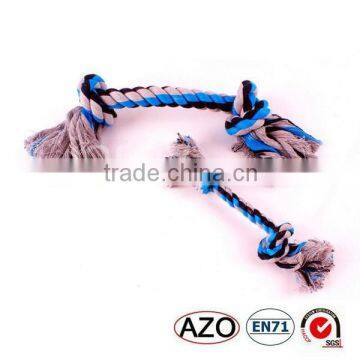 wholesale two knots cotton rope toy for dog chewing and teeth cleaning