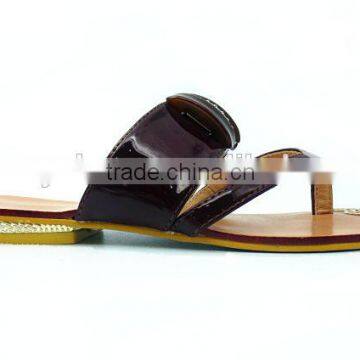 Fashion Design Comfortable Lady Fancy Flat Slipper Flip Flop With Button
