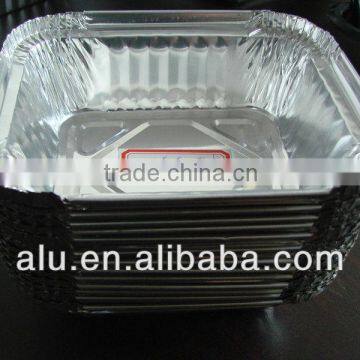 Stackable disposable aluminum foil food tray