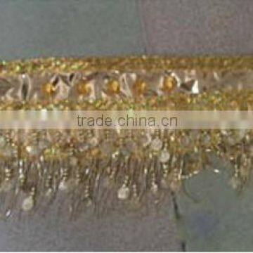 small bead hip scarf with coins (XF-017)