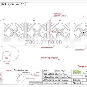 137918/137918 M4E N044044B1U 48X48mm RFID Label                        
                                                Quality Choice