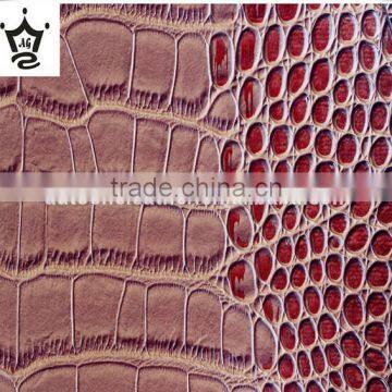 popular Crocodile pattern pu leather for bags A1628 made in China