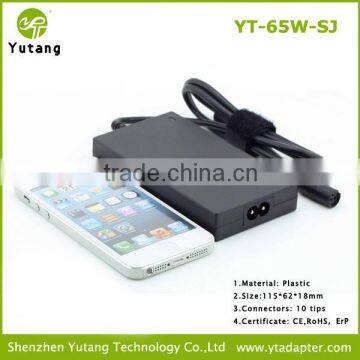 Hot sales 65W universal ultra slim laptop chargers and adapters notebook usage