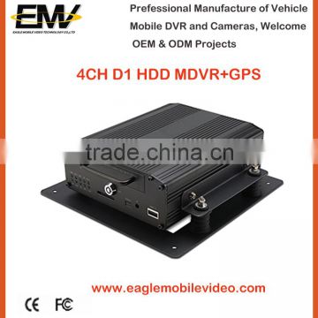 4 CH D1 HDD Mobile DVR with GPS G-Sensor 2016