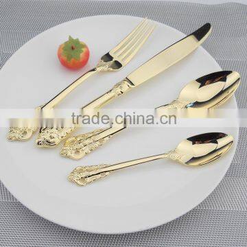 24K Gold plated flatware set 8023