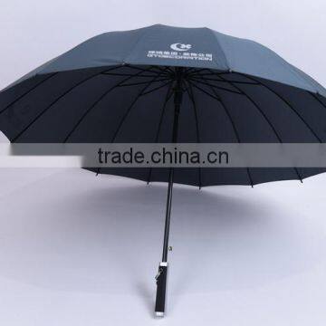 Plastic Handle straight umbrella with different color 16K umbrella