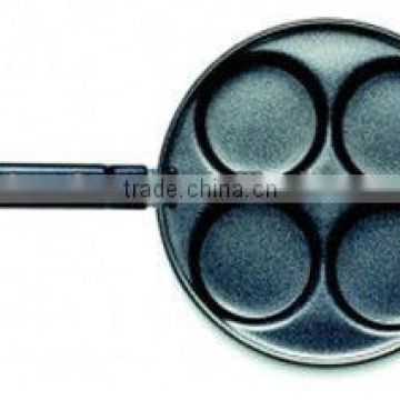 carbon steel non stick 4 four circles rounds pancake pan maker