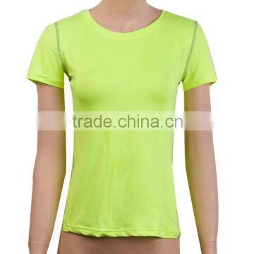 2015 New Summer Women's Fitness Sports Shirt PRO Tight Training Short Sleeve Perspiration Wicking Quick Dry 2003 photo-4