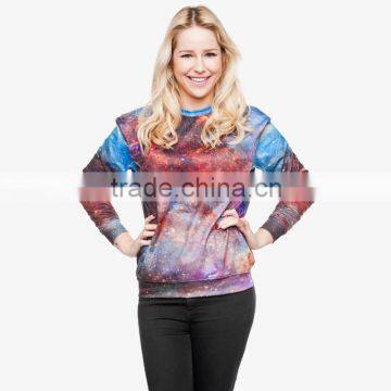 custom sublimation galaxy nebula 3d digital print fullprint crewneck sweatshirt spring autumn unisex custom oversized pullover