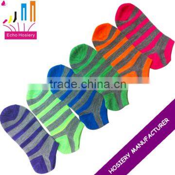 striped and colorful and cheap cotton socks for girls
