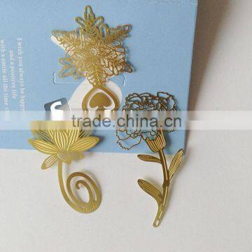 Wholesale brass etching bookmark for special gifts