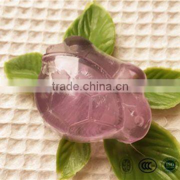 Personalized Cute turtle shape 35g hotel and indoor transparent soap bar