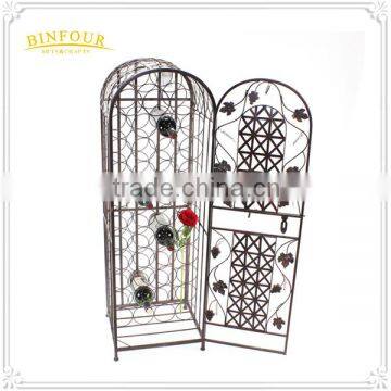 Christmas Wine Rack Wall Metal Wire Wine Display Rack Storage Buckets, Coolers & Holders photo-2
