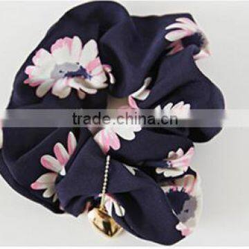 flower print scrunchie for girl hair accessories